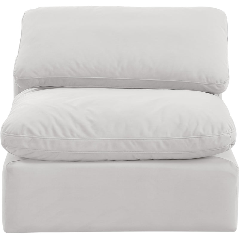 Meridian Indulge Cream Velvet Armless Chair IMAGE 4
