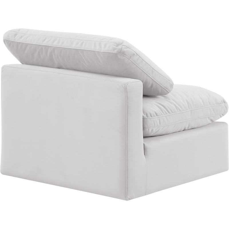 Meridian Indulge Cream Velvet Armless Chair IMAGE 6