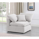 Meridian Indulge Cream Velvet Corner Chair IMAGE 2