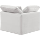 Meridian Indulge Cream Velvet Corner Chair IMAGE 3