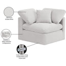 Meridian Indulge Cream Velvet Corner Chair IMAGE 8