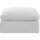 Meridian Indulge Cream Velvet Ottoman IMAGE 3