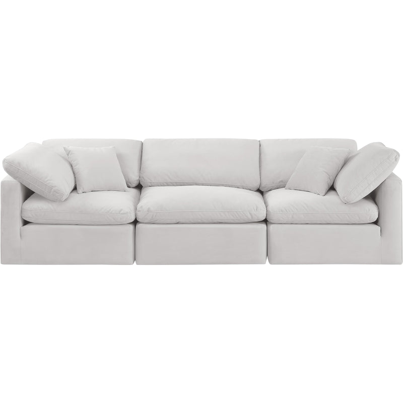 Meridian Indulge Cream Velvet Modular Sofa IMAGE 4