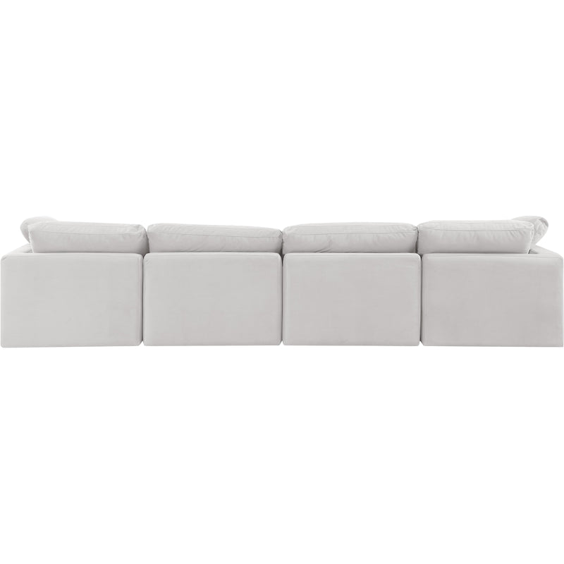 Meridian Indulge Cream Velvet Modular Sofa IMAGE 3