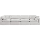 Meridian Indulge Cream Velvet Modular Sofa IMAGE 4