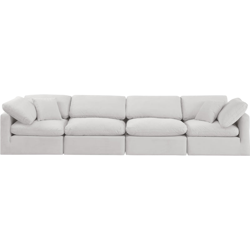 Meridian Indulge Cream Velvet Modular Sofa IMAGE 4