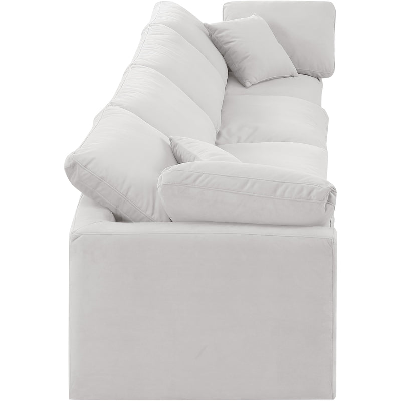 Meridian Indulge Cream Velvet Modular Sofa IMAGE 5