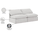 Meridian Indulge Cream Velvet Modular Sofa IMAGE 7