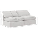 Meridian Indulge Cream Velvet Modular Sofa IMAGE 8