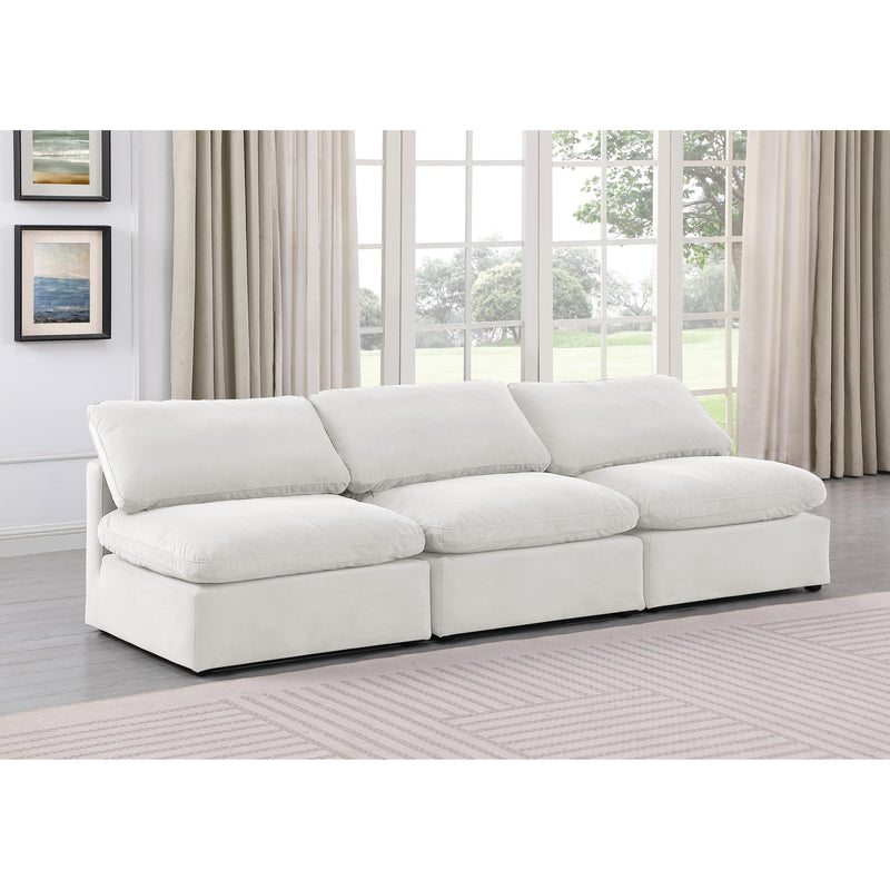 Meridian Indulge Cream Velvet Modular Sofa IMAGE 2