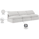 Meridian Indulge Cream Velvet Modular Sofa IMAGE 7