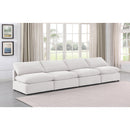 Meridian Indulge Cream Velvet Modular Sofa IMAGE 2