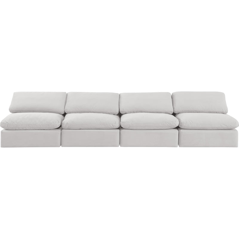 Meridian Indulge Cream Velvet Modular Sofa IMAGE 4