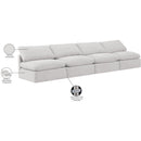 Meridian Indulge Cream Velvet Modular Sofa IMAGE 7