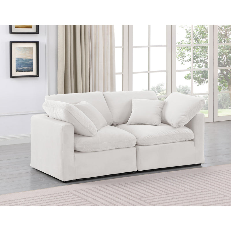 Meridian Indulge Cream Velvet Modular Sofa IMAGE 2
