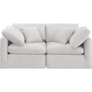 Meridian Indulge Cream Velvet Modular Sofa IMAGE 4