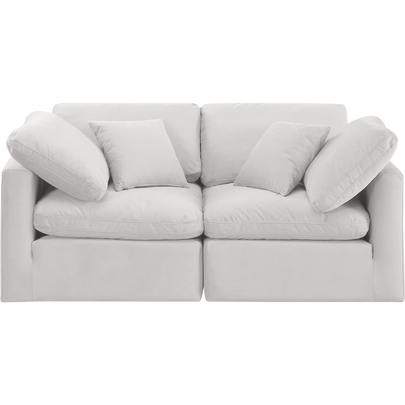 Meridian Indulge Cream Velvet Modular Sofa IMAGE 4