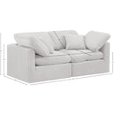 Meridian Indulge Cream Velvet Modular Sofa IMAGE 9