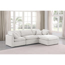 Meridian Indulge Cream Velvet Modular Sectional IMAGE 2
