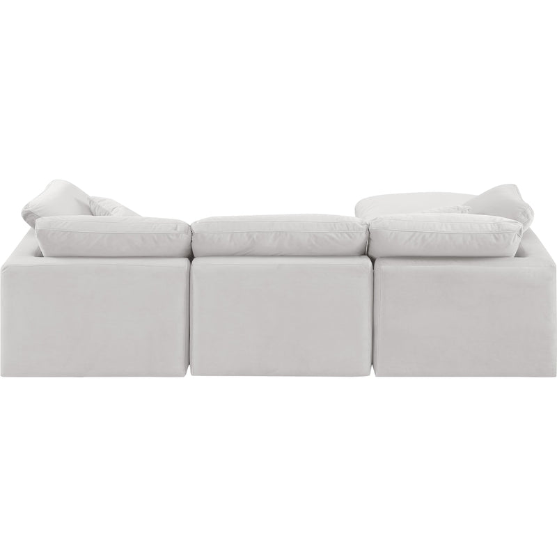Meridian Indulge Cream Velvet Modular Sectional IMAGE 3