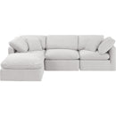 Meridian Indulge Cream Velvet Modular Sectional IMAGE 4