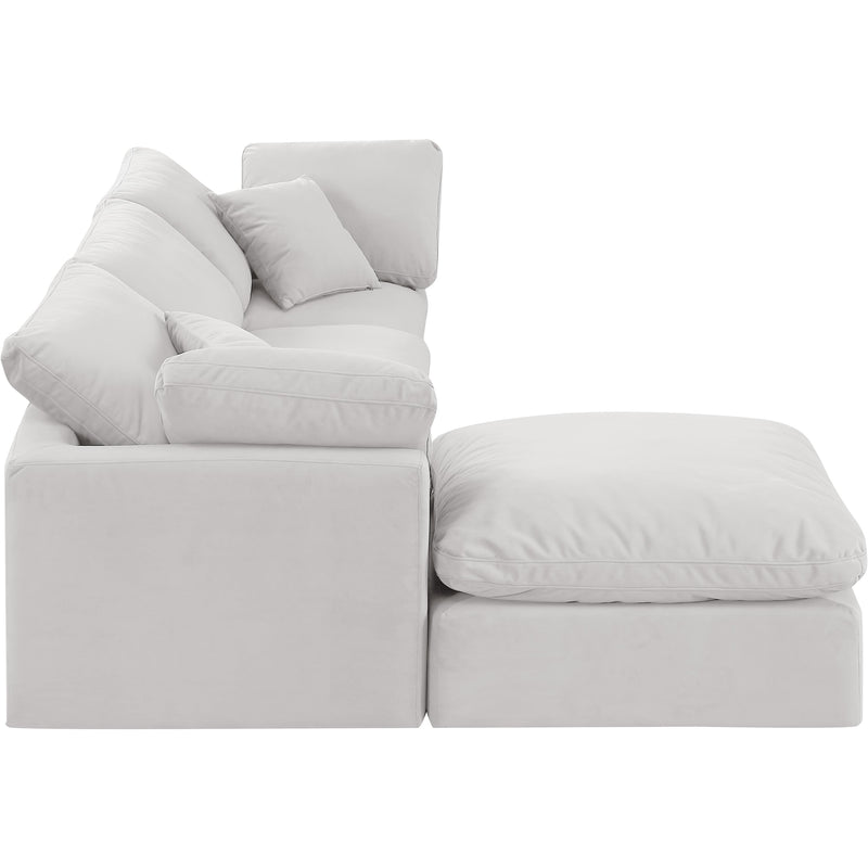 Meridian Indulge Cream Velvet Modular Sectional IMAGE 5