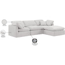 Meridian Indulge Cream Velvet Modular Sectional IMAGE 8