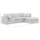 Meridian Indulge Cream Velvet Modular Sectional IMAGE 9