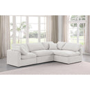 Meridian Indulge Cream Velvet Modular Sectional IMAGE 2