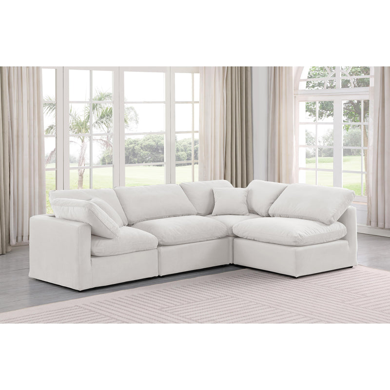 Meridian Indulge Cream Velvet Modular Sectional IMAGE 2
