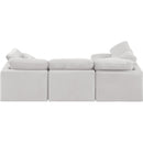 Meridian Indulge Cream Velvet Modular Sectional IMAGE 3