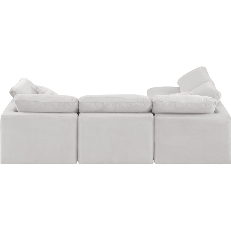 Meridian Indulge Cream Velvet Modular Sectional IMAGE 3