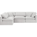 Meridian Indulge Cream Velvet Modular Sectional IMAGE 4