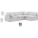 Meridian Indulge Cream Velvet Modular Sectional IMAGE 9