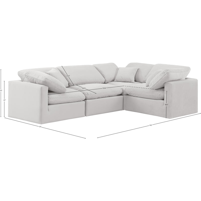 Meridian Indulge Cream Velvet Modular Sectional IMAGE 10