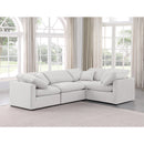Meridian Indulge Cream Velvet Modular Sectional IMAGE 2