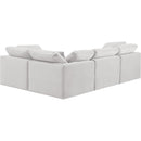 Meridian Indulge Cream Velvet Modular Sectional IMAGE 3