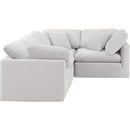 Meridian Indulge Cream Velvet Modular Sectional IMAGE 4