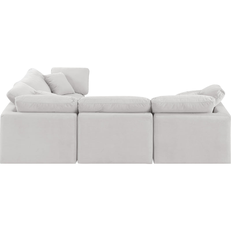 Meridian Indulge Cream Velvet Modular Sectional IMAGE 5