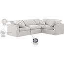 Meridian Indulge Cream Velvet Modular Sectional IMAGE 9
