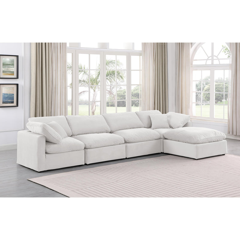 Meridian Indulge Cream Velvet Modular Sectional IMAGE 2