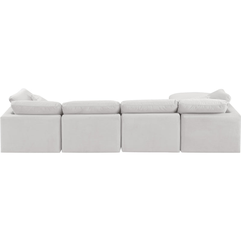 Meridian Indulge Cream Velvet Modular Sectional IMAGE 3