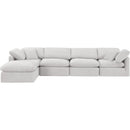 Meridian Indulge Cream Velvet Modular Sectional IMAGE 4
