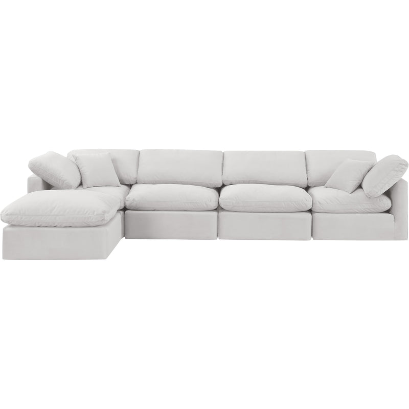 Meridian Indulge Cream Velvet Modular Sectional IMAGE 4