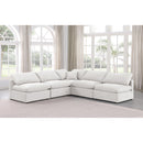 Meridian Indulge Cream Velvet Modular Sectional IMAGE 2