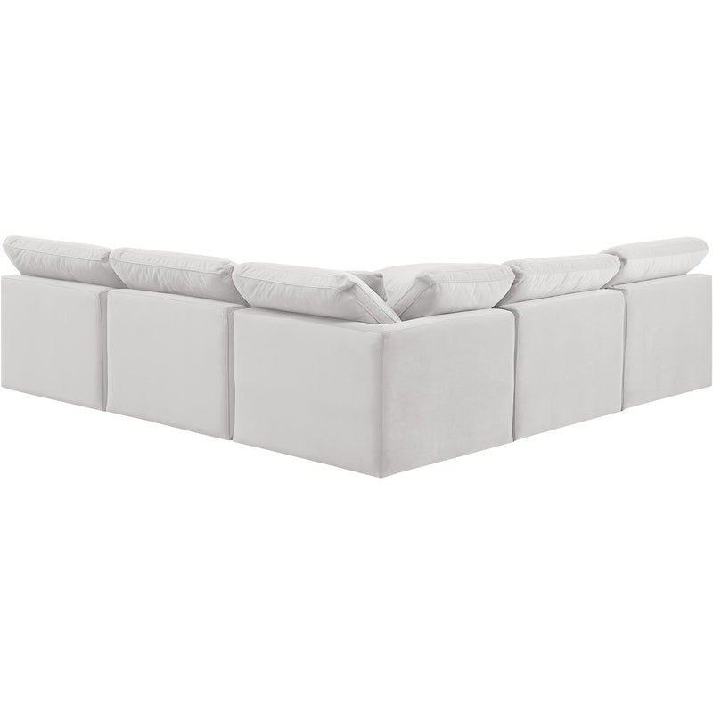 Meridian Indulge Cream Velvet Modular Sectional IMAGE 3
