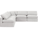 Meridian Indulge Cream Velvet Modular Sectional IMAGE 4