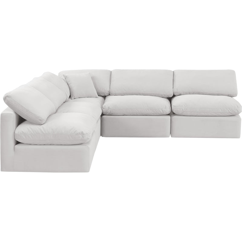 Meridian Indulge Cream Velvet Modular Sectional IMAGE 4