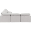 Meridian Indulge Cream Velvet Modular Sectional IMAGE 5