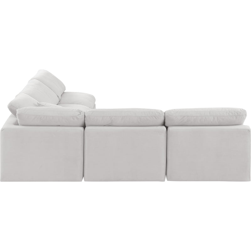 Meridian Indulge Cream Velvet Modular Sectional IMAGE 5